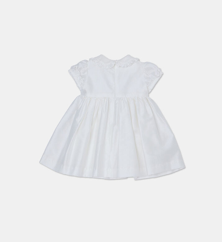 Rhinestones Collared Flared Dress