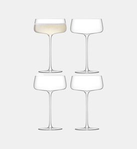 Metropolitan Champagne Saucer 300ml Clear X 4 Metropolitan Champagne Saucer 300ml Clear X 4