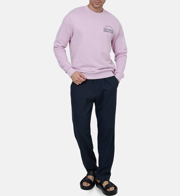 سويت شيرت بأكمام طويلة بطبعة شعار