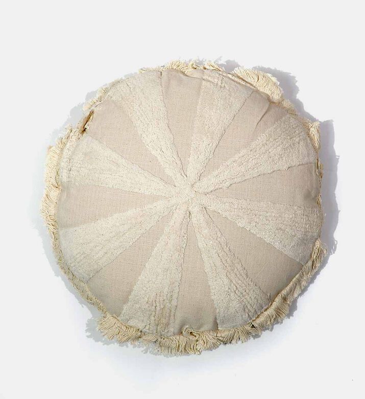 Home Deco and More Staal Cotton Round Cushion, Packshot View