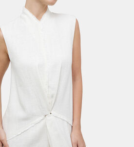 فستان برونوين ماكسي بعقدة أمامية