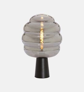 Light and Living Misty Glass Table Lamp, 30x30x46-cm, Grey, Packshot View