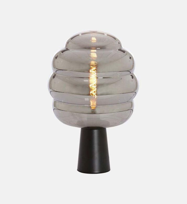 Light and Living Misty Glass Table Lamp, 30x30x46-cm, Grey, Packshot View