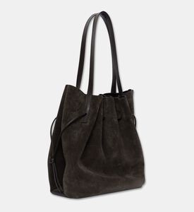 Yuzefi Bag Scallop Tote Suede, Brown, Packshot View