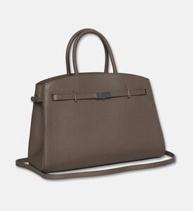 Demellier The Midi Hudson Crossbody Bag, Dark-taupe, Packshot View