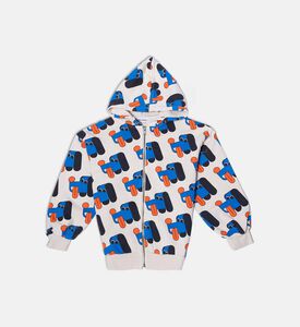Bobo Choses All-over Colorful Dogs Pattern Hoodie, Packshot View