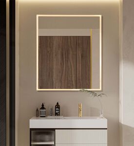 Home Deco and More Rectangular Lighted Bathroom Mirror Cabinet, Packshot View