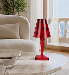 Leitmotiv Gem Geometric Table Lamp, Red, Packshot View
