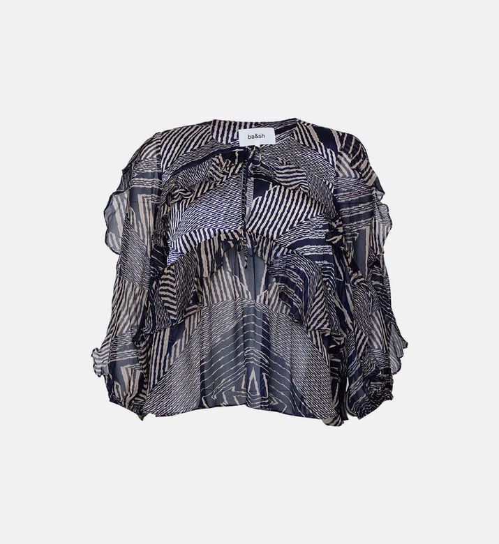 Angela Ruffle Detail Top