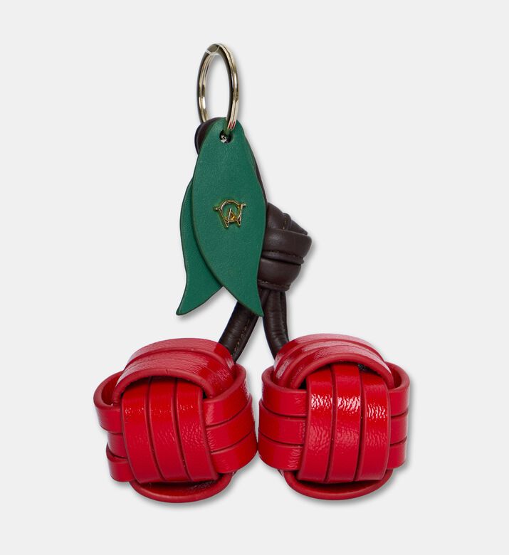 Manc Leather Cherry Duo Bag Charm, Packshot View