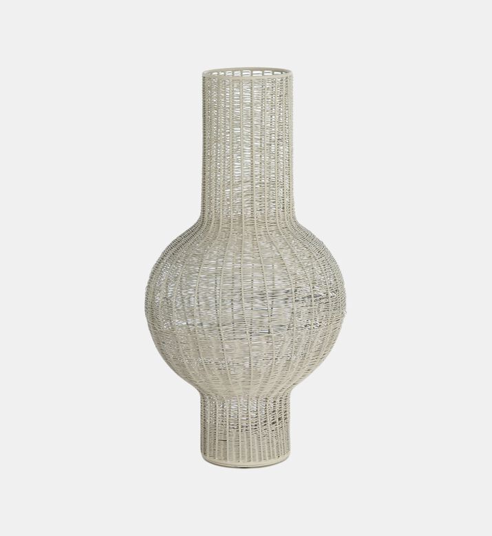 Light and Living Competa Textured Tall Vase, White, 29x63cm, Packshot View