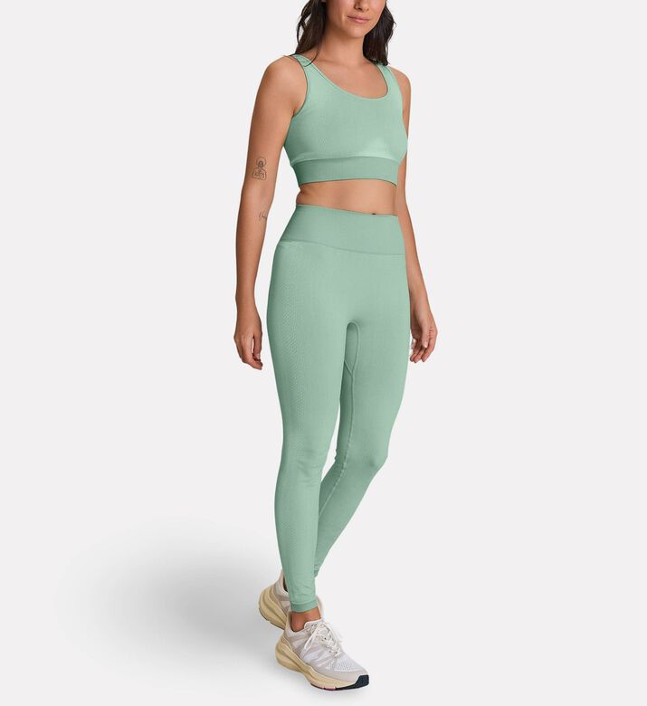 LIVE! Gradient Seamless Knit Leggings, Green, L, Model View