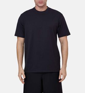 تيشيرت قصير الأكمام قطن بشعار على الصدر