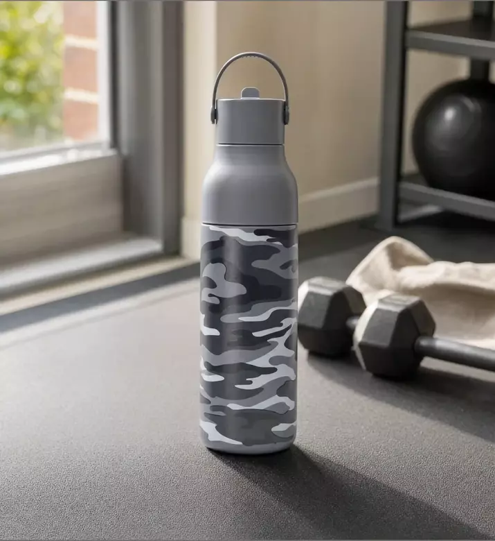 Lund London Sport Water Bottle Camo, Model View