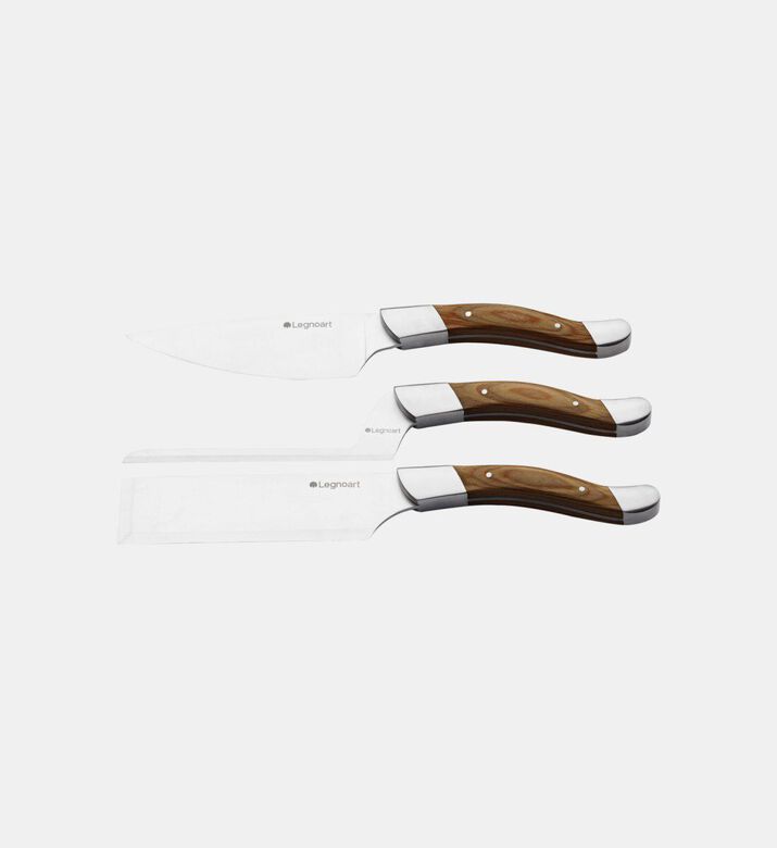 Legnoart Fromager Steel Cheese Knife Set, Packshot View