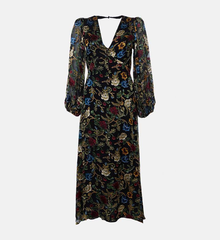 All-over Floral-print Flared Dress All-over Floral-print Flared Dress