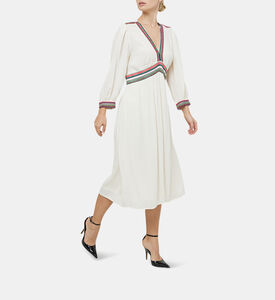 فستان تانيا ميدي بياقة V