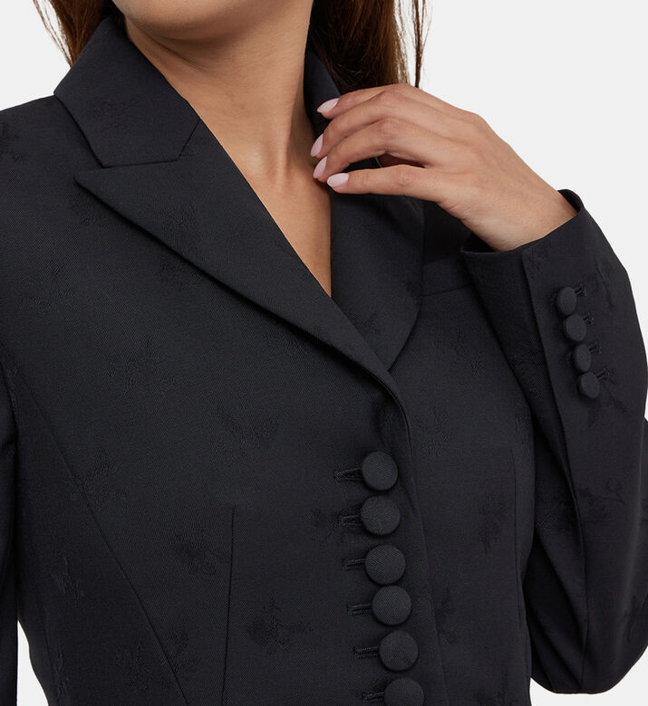 Single Breasted Jacquard Jacket