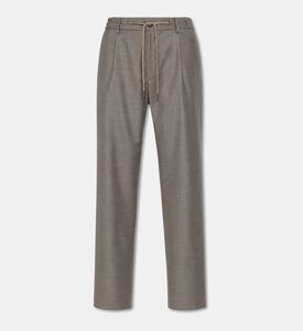 Tagliatore Wool Drawstring Trousers, Brown, Eu-43, Packshot View
