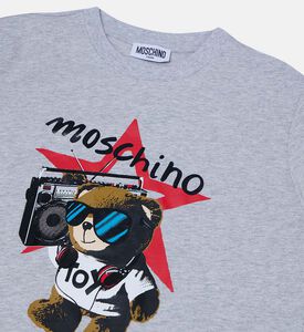 Cotton Stereo Teddy Bear-print T-shirt