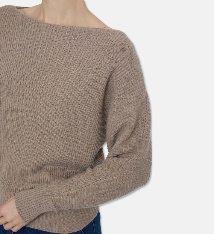 Luisa Spagnoli Caiman Knit Crewneck Long-sleeve Sweater, Model View