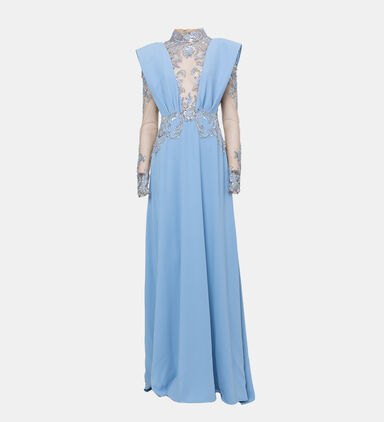 Beaded V-neck Dress