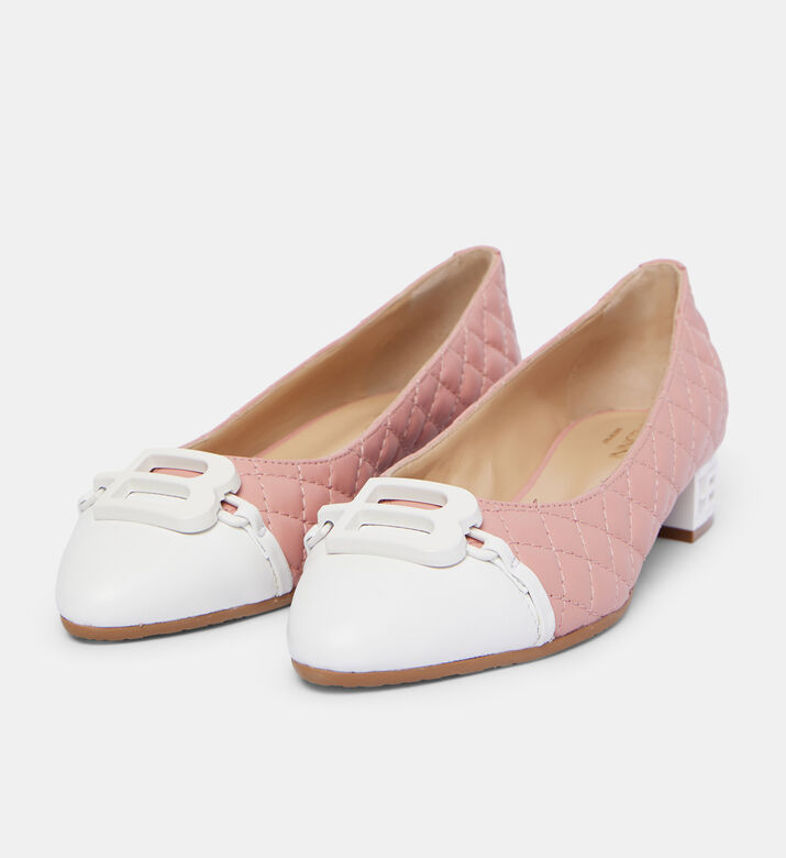 حذاء باليرينا مسطح من الجلد