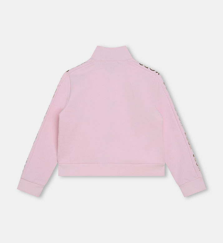 Metallic Band Jogging Cardigan