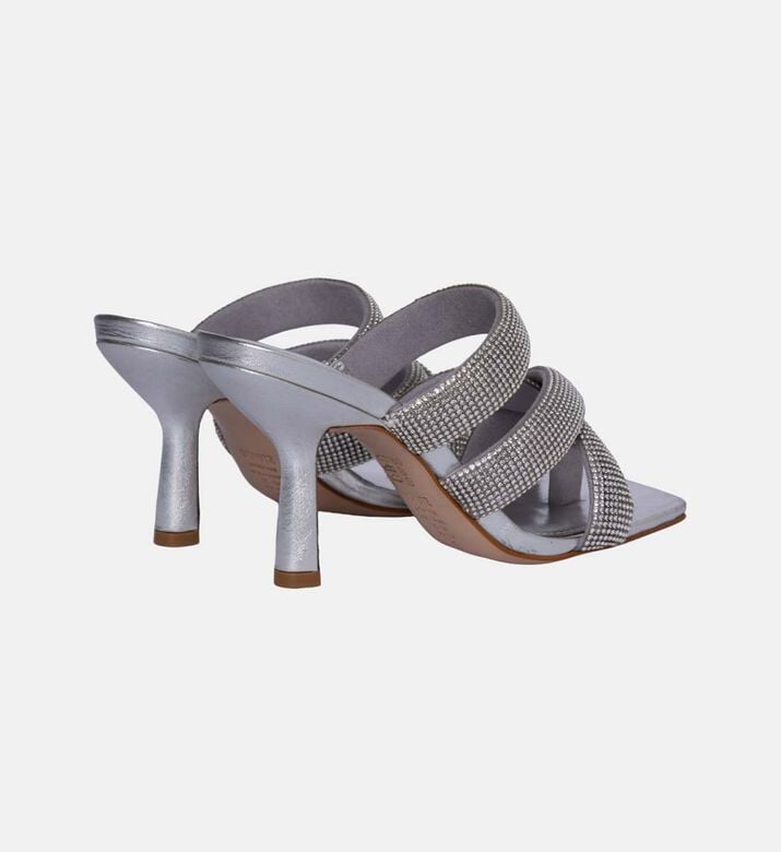 Crystal Embellished Square Toe Mules Crystal Embellished Square Toe Mules