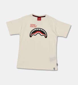 Sprayground Graphic Shark Regular T-shirt, Ivory, 8y, Packshot View