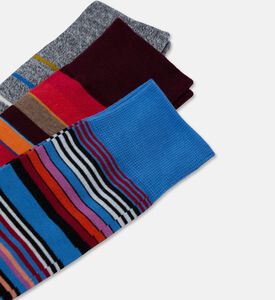 Paul Smith Multi-colored Horizontal Stripes 3-piece Socks Pack, Packshot View