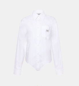 Cotton Shirt-style Bodysuit