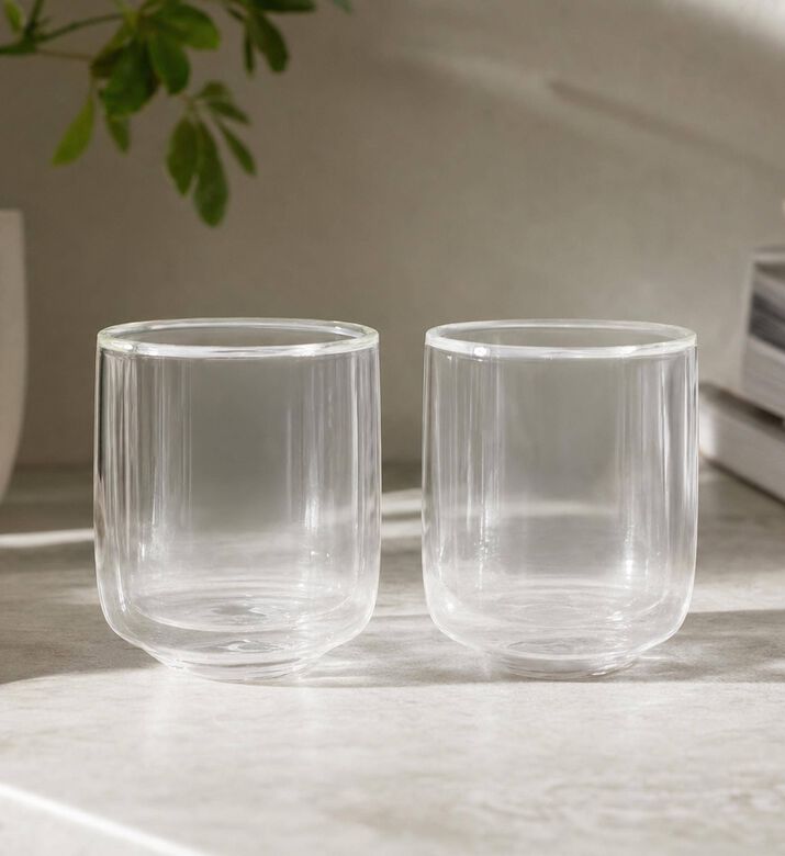 Gusta Fika Double-wall Glasses 2-piece Set 100 Ml, Model View