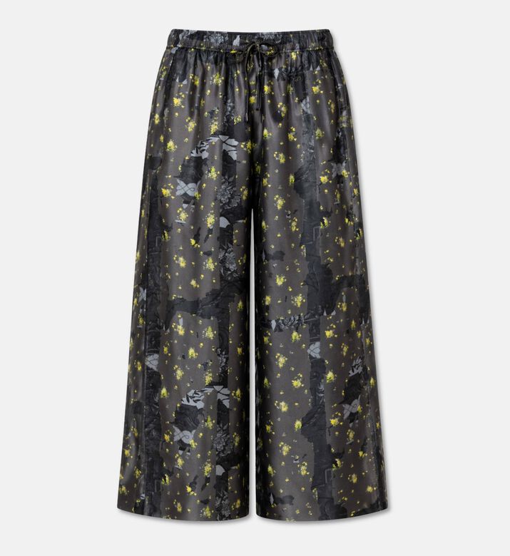 Ganni Floral Silk Wide-leg Pants, Packshot View