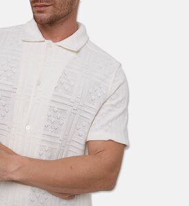 Les Deux Knit Button Closure Short-sleeve Polo, White, Xl, Model View