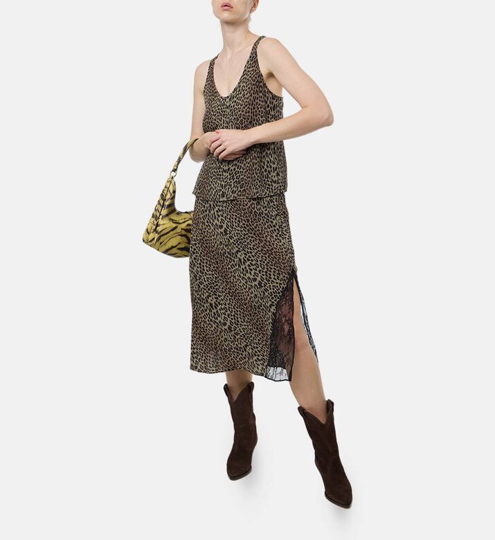 Zadig et Voltaire Leopard-print Flared Maxi Skirt, Model View