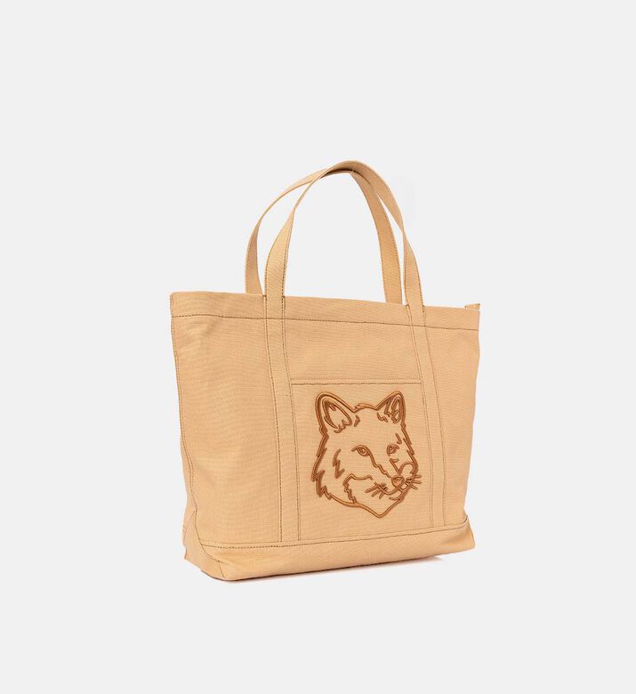 Canvas Tote Bag With Fox Head
