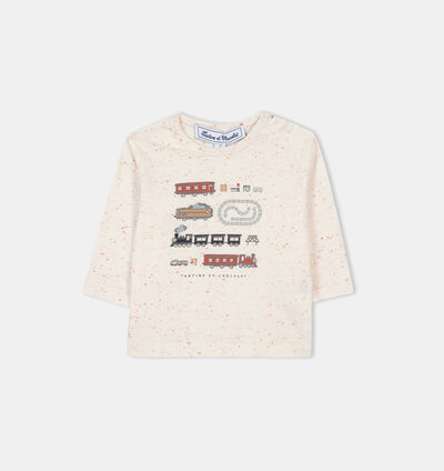 Cotton Train-inspired Print Top