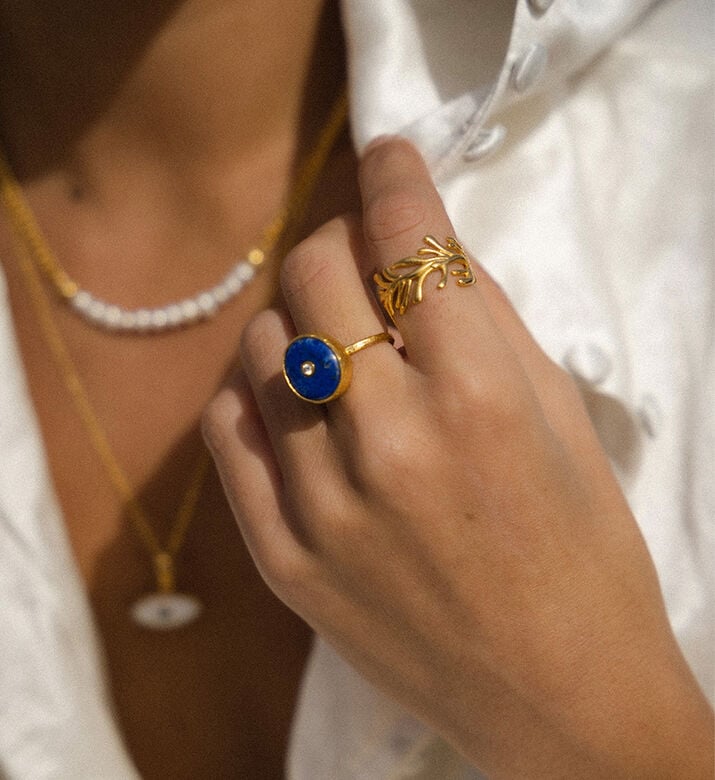 Ottoman Hands Sea-inspired Design Ring, Packshot View Ottoman Hands Sea-inspired Design Ring, Packshot View