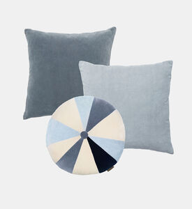 Cozy Rosie Velvet Patchwork Pillow, Cream, Packshot View