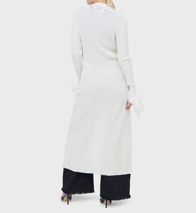 سترة صوفية مزينة بالريش