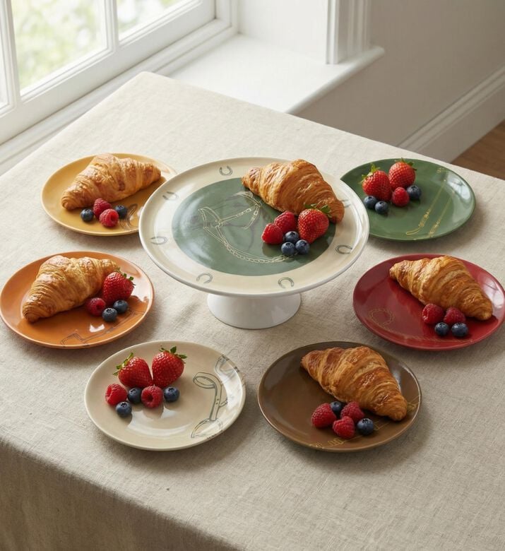Silsal Fares 6-piece Dessert Plate Set, Packshot View