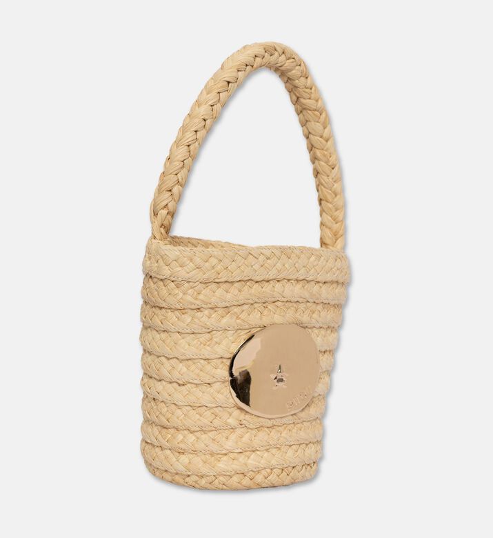 Patou Braided Handle Bucket Bag, Orange, Packshot View