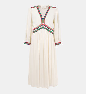 فستان تانيا ميدي بياقة V