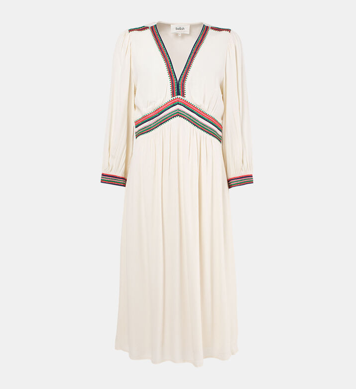 فستان تانيا ميدي بياقة V