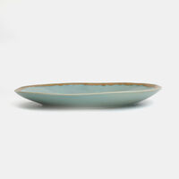 Oval Washed Blue Platter - 36 X 21 Cm