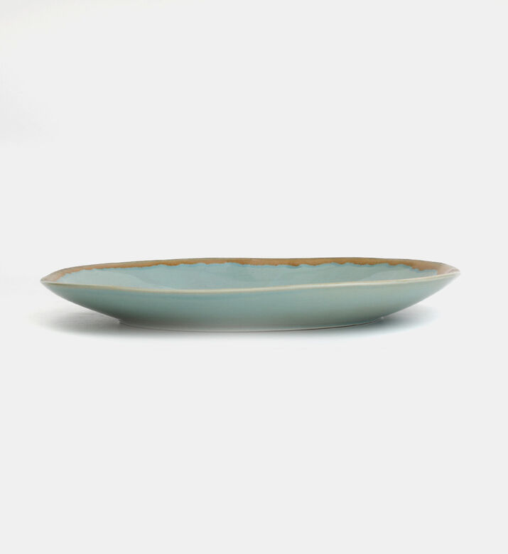 Oval Washed Blue Platter - 36 X 21 Cm