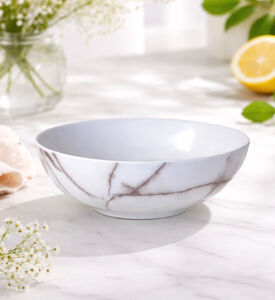Salt and Pepper Marble Round Soup Bowl - 18 Cm, Packshot View