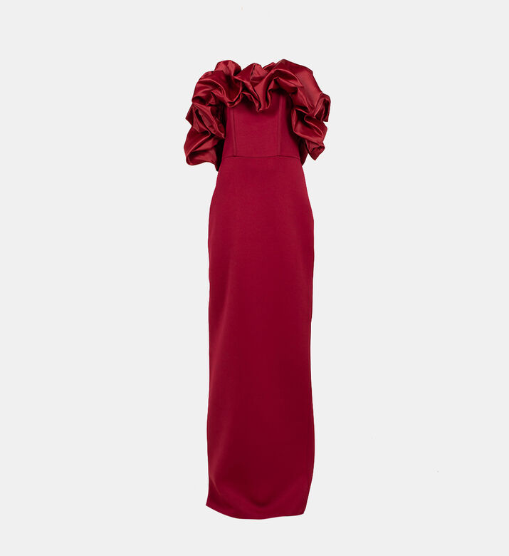 Puff Shoulders Mermaid Gown
