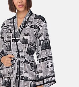 Newspaper-print Robe